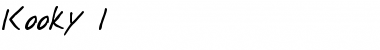 Kooky 1 Regular Font Title Preview