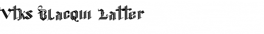 Vtks Blacqui Latter Regular Font Title Preview