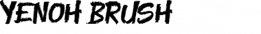 Yenoh Brush Regular Font Title Preview