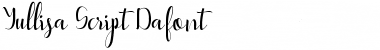 Yullisa Script Regular Font Title Preview