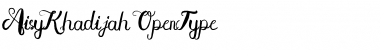 Aisy Khadijah Regular Font Title Preview
