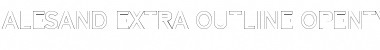 Alesand Outline  ExtBd Regular Font Title Preview