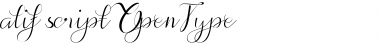alif script Font Title Preview