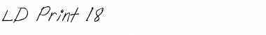LD Print 18 Regular Font Title Preview