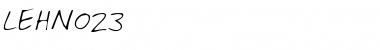 LEHN023 Regular Font Title Preview
