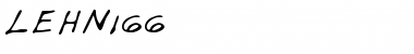 LEHN166 Regular Font Title Preview