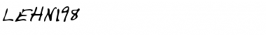 LEHN198 Regular Font Title Preview