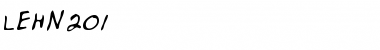 LEHN201 Regular Font Title Preview