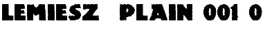 Lemiesz (Plain):001.001 (Plain):001.001 Font Title Preview