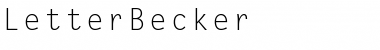Letter Becker Regular Font Title Preview