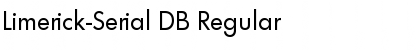 Limerick-Serial DB Regular Font Title Preview