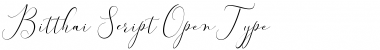 Bitthai Script Regular Font Title Preview