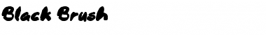 Black Brush Regular Font Title Preview