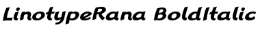 LTRana Regular BoldItalic Font Title Preview