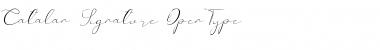 Catalan Signature Regular Font Title Preview