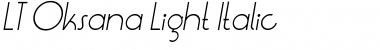 LT Oksana Light Italic Font Title Preview
