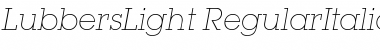 LubbersLight RegularItalic Font Title Preview