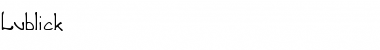 Lublick Regular Font Title Preview