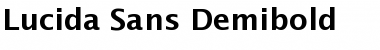 Lucida Sans Demibold Font Title Preview
