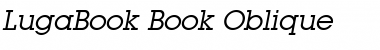 LugaBook Book Oblique Font Title Preview