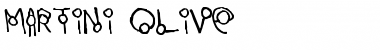 Martini Olive Regular Font Title Preview