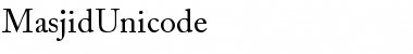 Masjid Unicode Regular Font Title Preview