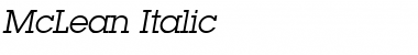 McLean Italic Font Title Preview