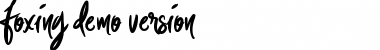 Foxing DEMO Regular Font Title Preview