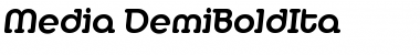 Media-DemiBoldIta Regular Font Title Preview