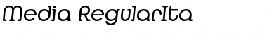 Media-RegularIta Regular Font Title Preview