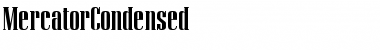 MercatorCondensed Regular Font Title Preview