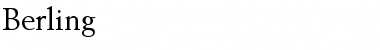Berling Roman Font Title Preview