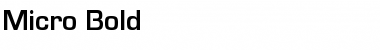 Micro Bold Font Title Preview