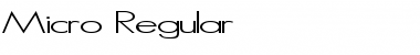 Micro Regular Font Title Preview