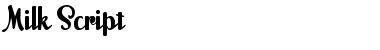 Milk Script Regular Font Title Preview