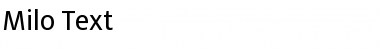 Milo-Text Regular Font Title Preview