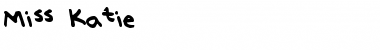 Miss Katie Regular Font Title Preview