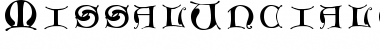 MissalUncialeMaster Regular Font Title Preview