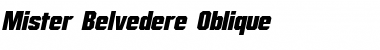 Mister Belvedere Oblique Regular Font Title Preview