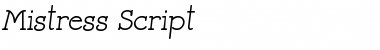 Mistress Script Regular Font Title Preview