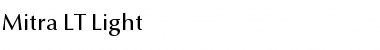 Mitra LT Light Font Title Preview