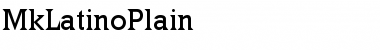 MkLatinoPlain Regular Font Title Preview