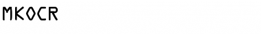 MKOCR Regular Font Title Preview