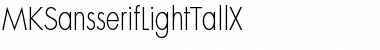 MKSansserifLightTallX Regular Font Title Preview