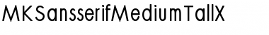 MKSansserifMediumTallX Regular Font Title Preview