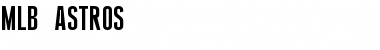 MLB Astros Regular Font Title Preview