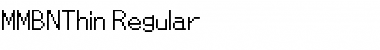 MMBNThin Regular Font Title Preview