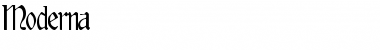 Moderna Regular Font Title Preview