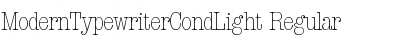 ModernTypewriterCondLight Regular Font Title Preview