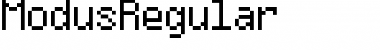 ModusRegular Regular Font Title Preview
